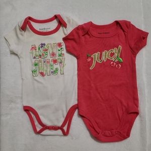 Juicy Couture Onesie Bundle 0-3 Months